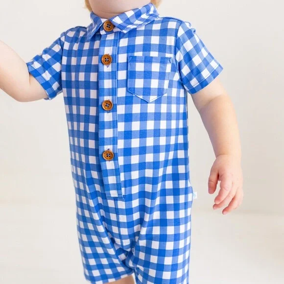 Posh Peanut Bamboo Romper | size 6-9 months - Picture 3 of 8